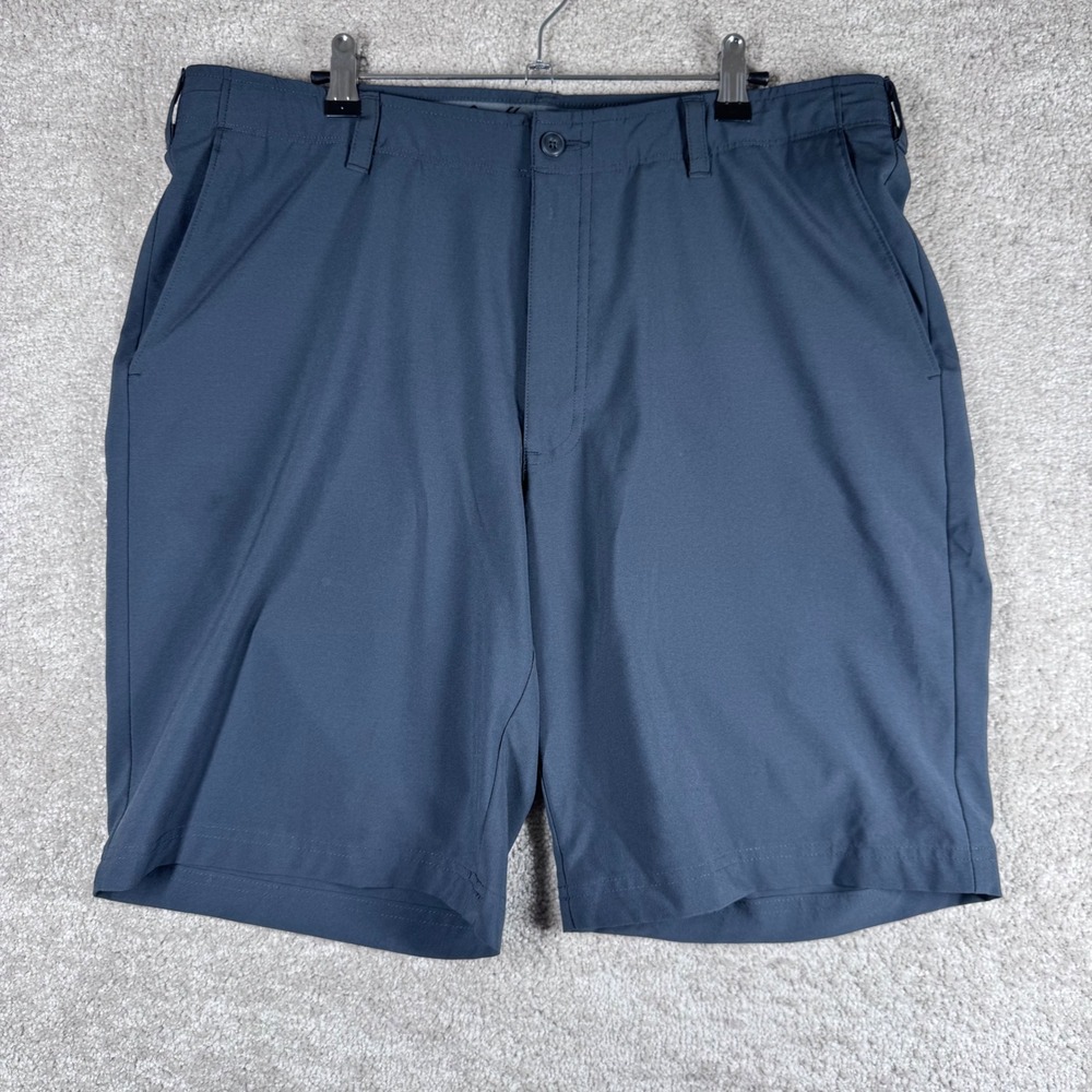 Ben Hogan Mens Performance Golf Shorts Slate Blue Stretch Size 36 Flat Front